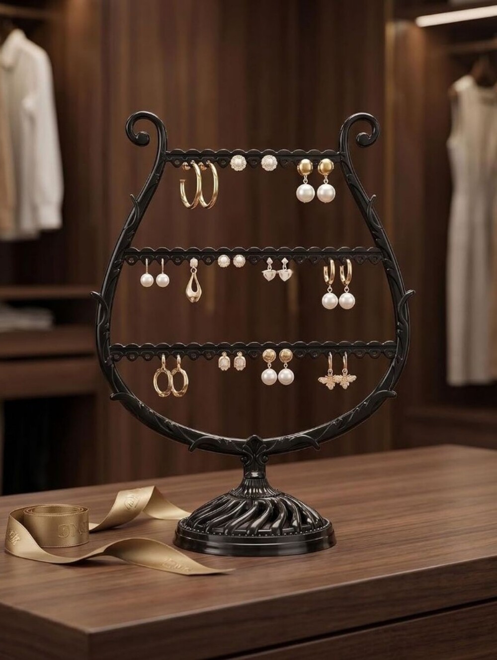 Wine Glass Shaped Earring Holder